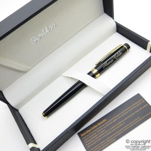 Scrikss 38 Black Gold Roller Pen | Scrikss Pen | İsme Special Pen | Gift Pen