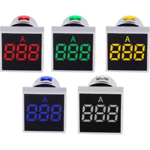 LED digital display AC current and voltage indicator 110V220V 380V square ammeter 22mm with transformer