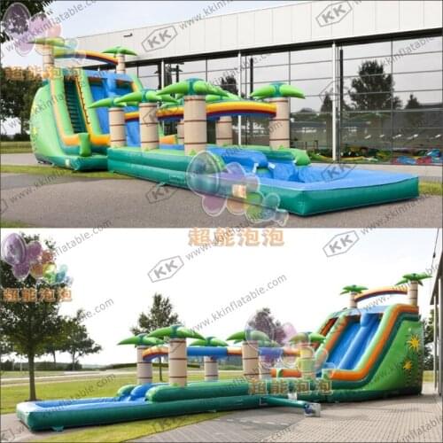Kid Outdoor Tropical Jungle Inflatable Water Slip N Slip Games