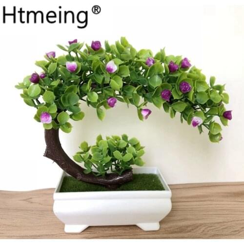 Htmeing Artificial Potted Flowers