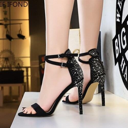 IF IFOND 2020 Womens Shoes Sexy Classic High Heels Summer Ladies Strappy Pumps Platform Woman Ankle Strap Sandals