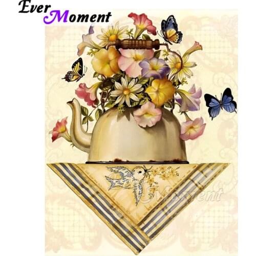 Ever Moment Diamond Painting 5D DIY Handmade Flower Picture Of Rhinestone Cross Stitch Home Diamond Embroidery Mosaic ASF1542
