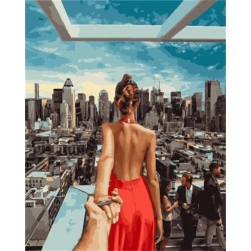 PAINTBOY Framed Pictures Figure Painting DIY Digital Oil Painting By Numbers Painting&Calligraphy Home Decor