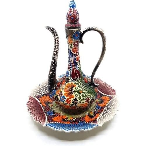 Handcrafted Tile Art 30cm Ceramic Vase Home Decoration Ornaments Crafts Vegetarian Ceramic Flower Pot Art Vases Home Decor