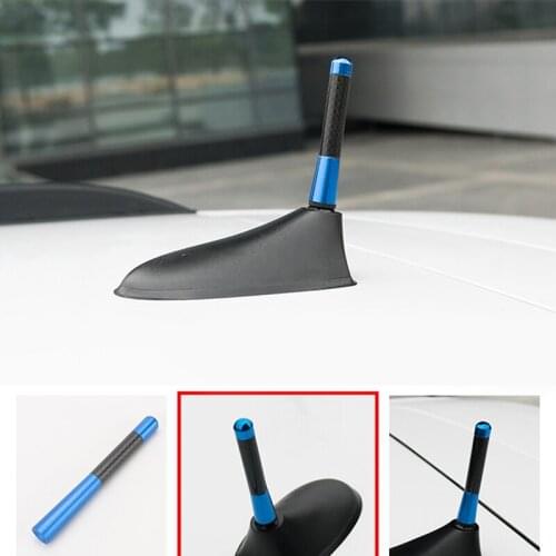 8cm Carbon Fiber Short Radio Antenna for Ford Focus Fiesta Peugeot Mazda Citroen Opel Astra Skoda Toyota Corolla Car Styling