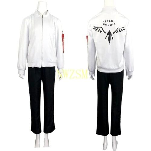 Tokyo Revengers Hanemiya Kazutora Cosplay Costumes White Coat Valhalla Uniform Baseball Jacket Mikey Draken Halloween Clothes