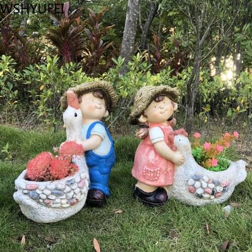 CREATIVE CUTE KID LANDSCAPE ORNAMENT ANIMAL MODEL LAWN GARDEN FIGURINE ARTIFICIAL CHILD PHOTOGRAPHY PROPS CRAFTS ORNAMENTS