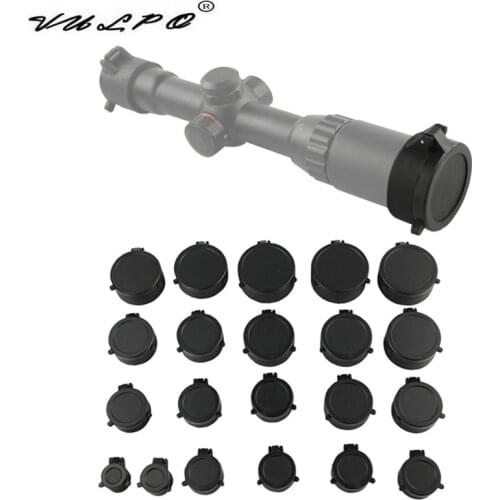 VULPO 25.5-69 mm Rifle Scope Lens Cover Quick Flip Up Spring Open Lens Cover Cap Objective Lid For Airsoft Caliber Scope