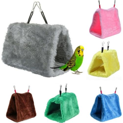 Small Bird Pet Parrot Canary Hammock Hut Sleeping Hanging Bed Soft Hideaway