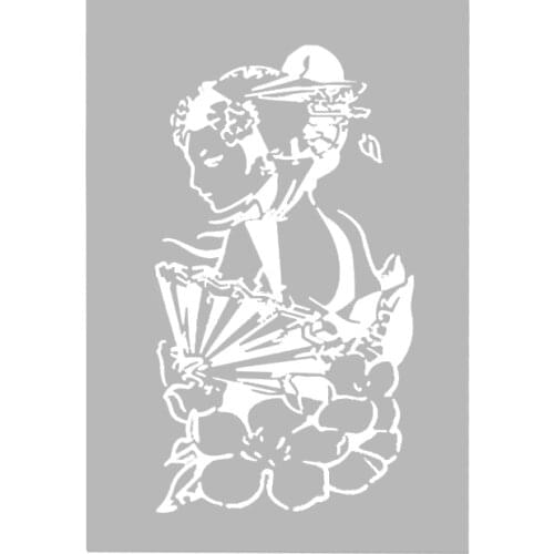 OPHIR A4 Skull Reusable Airbrush Glitter Temporary Tattoo Stencil Template_STE005A