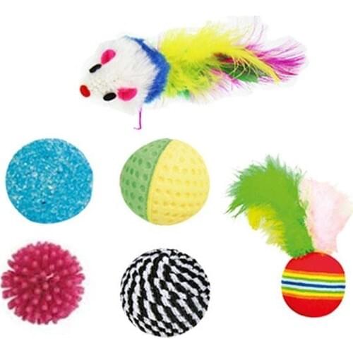 Cat Toy Set-6 Piece Cat Exercise Play Set Your Cat Will Stress Toys