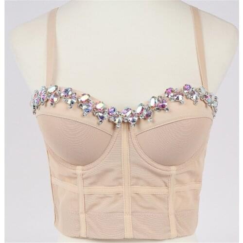 2020 New Caims Bustier Bra Cropped Top Women Fitness Tops Solid Party Crop Sexy Vest Women Clothes Adjustable