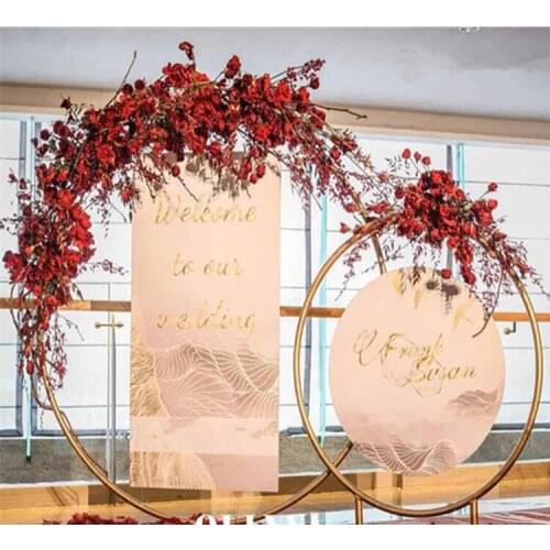 New Circle Round Wedding Arch Background Wrought Iron Shelf Decorative Props DIY Round Party Background Shelf Flower home decor