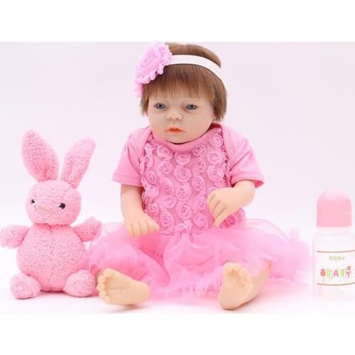 Full Body Silicone Reborn Girl Baby Doll Toys Lifelike Baby Reborn Doll Child Birthday Christmas bebe Gift reborn bonecas