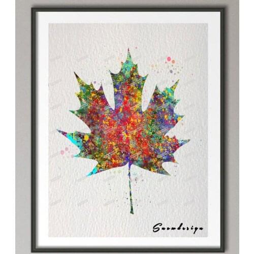 Rikivity Maple leaf canvas painting Modern wall art poster prints Pictures Home Decoration wall hanging wedding gifts