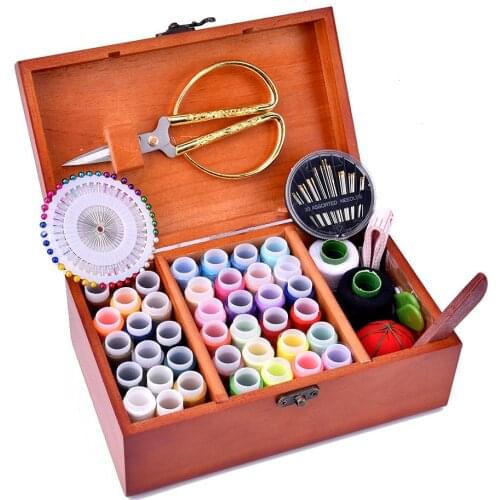With Lock Portable Sewing Box for Kitting Needles Tools Quilting Thread Stitching Embroidery Craft Sewing Kits Home Organizer