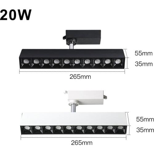 20W Led Track Light High Quality aluminum Lamp Rail Spot Lighting Led Spotlight Fixture For Clothing Shop Store Home 220V