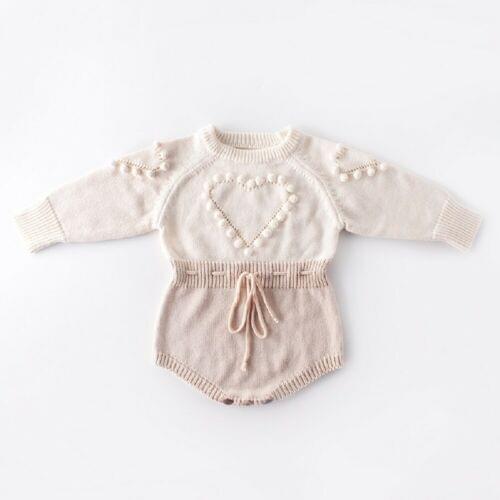 Baby Girls knit Rompers Winter Autumn Long Sleeve Wool Knitted Rompers Baby Princess e Jumpsuit Toddler Kids Clothing