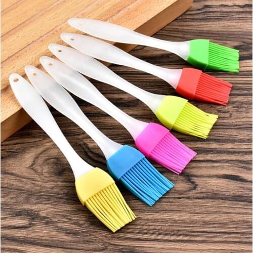 17 cm Silicone Basting Brush Flexible Kitchen Pastry Brushes Soft High Temperature Brush BBQ Tool LX4123