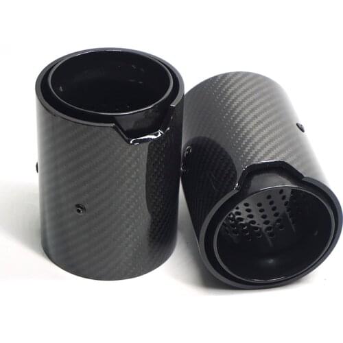 2pcs 67MM Carbon Fiber Car Exhaut tip Exhaust Pipe For BMW 1234 M Performance M2 F87 M3 F80 M4 F82 F83 M5 F10 M6 F12