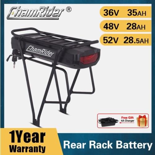 Original ebike battery 36V electric bike battery 48v 20AH 52V Battery 30AH 1500W 40A BMS Powerful Rear Rack Bafang BBS02