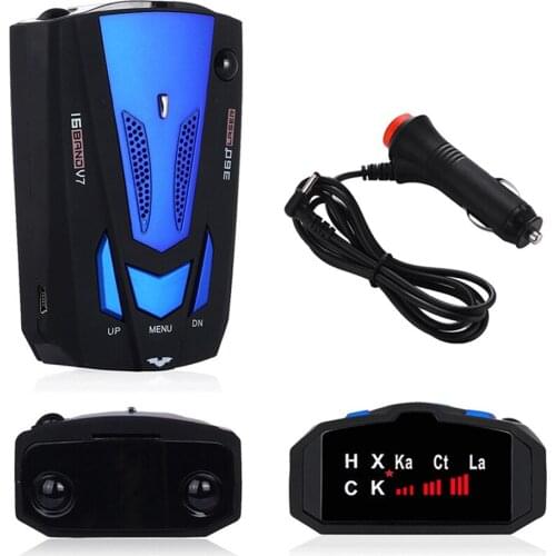 Car Radar Detector English Russian 360 Degree Car 16 Band V7 GPS Speed Police Safe Radar Detector Car Accessries