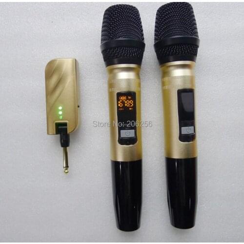 AIBIERTE UHF 676MHz-697MHz wireless microphone universal KTV conference teaching audio professional Dual handheld microphone