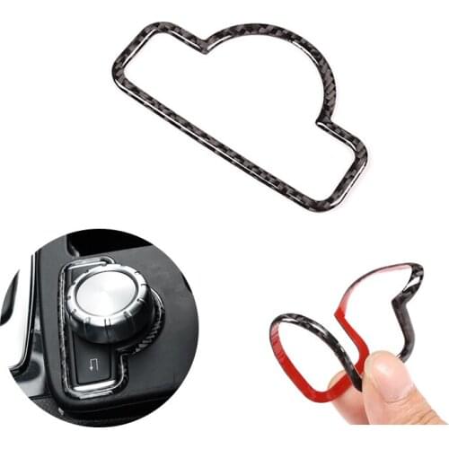 For Mercedes Benz C Class W204 2007 2008 2009-2013 Car Center Gear Shift Panel Multimedia Control Frame Carbon Fiber Cover Decor
