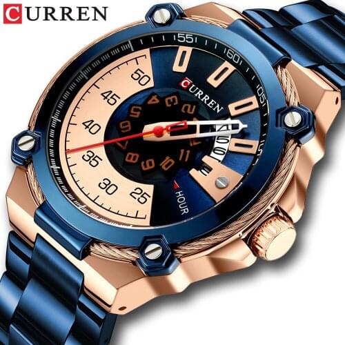 CURREN Design Watches Mens Watch Quartz Clock Male Fashion Stainless Steel Wristwatch with Auto Date Causal Business New Watch