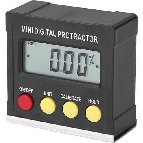 360° Mini Digital Protractor Inclinometer Electronic Level Box Magnetic Base Measuring Tools
