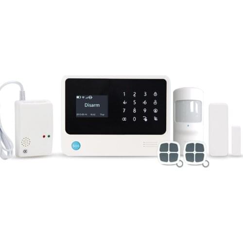 Home security GSM Wifi alarm system Scene setting Ifttt setting Multi languages voice burglar alarm with wireless gas detector