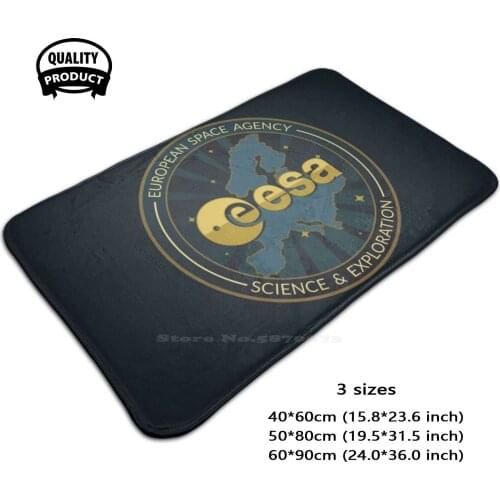 Esa Exploration Emblem 3D Soft Non-Slip Mat Rug Carpet Foot Pad Esa European Space Agency European Union Logo Internationa Team
