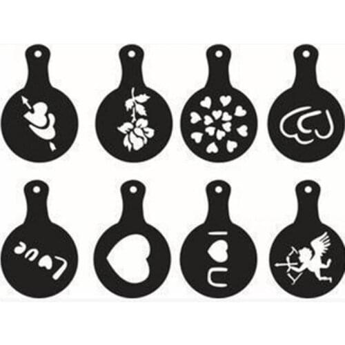 Cappuccino Mold Fancy Coffee Printing Model Foam Spray Cake Stencils Powdered Sugar Chocolate​ Cocoa Coffee Printing Assembly