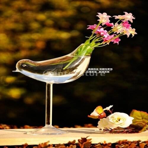Flower Plant Hydroponic Vase Terrarium Container Home Decoration Bird Borosilicate Heat-resistant Glass Bottle Home Decor