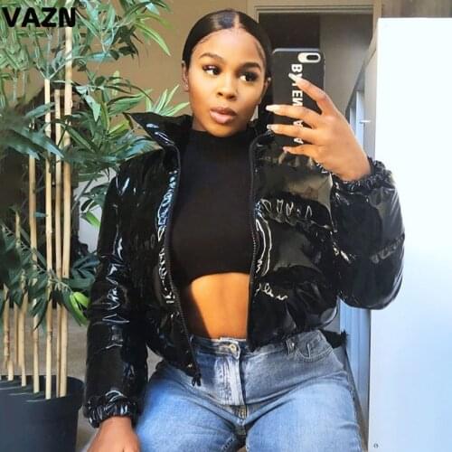 VAZN 2020 Winter Hot Sales Simple Casual High-end Down Jackets High Waist Full Sleeve Energy Daily Women Short Outwears