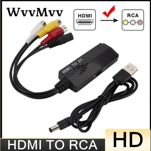 HDMI To RCA Cable 1080P HD Video To Audio Converter Male To RCA AV Component Converter For DVD HDTV TV Short ZF