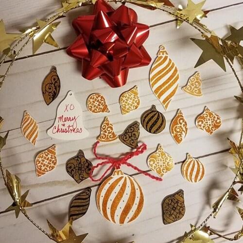 Bell Conch Christmas Ornaments Stencil Background Embellishments Handicraft Card Photo Making Scrapbooking DIY Template Decor