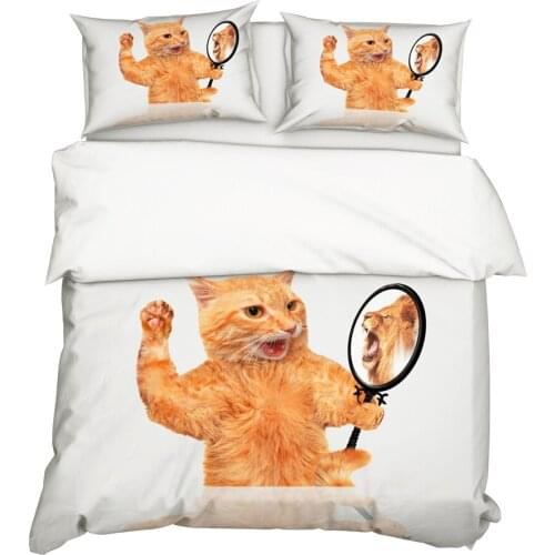 YuXiu 3D Bedding Set Animal Cats Stars blue Duvet Covers 3Pcs Sets Bed Linen Quilt Cover King Queen Full Twin Double Size