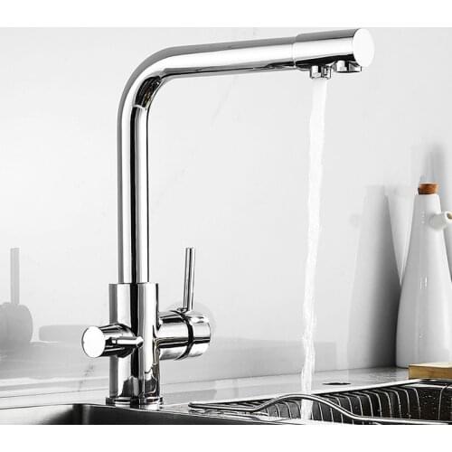 Filter Kitchen Faucet Drinking Water Single Hole Black Hot & cold Brass Pure Water Sinks Deck Mounted Mixer Tap Gold/Chrome