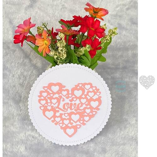 Love Heart Shape Dies Scrapbooking Stencil Template for DIY Embossing Paper Photo Album Greeting Gift Cards Cut Die New Arrival