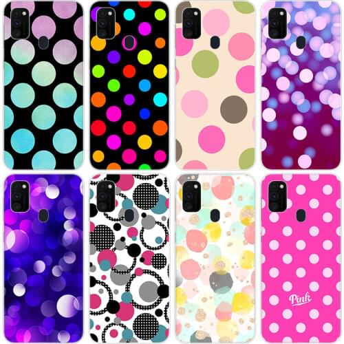 Polka Dots Soft Case for Samsung Galaxy M11 M10S M01 M21 M31S M51 A01 J2 Core A21 A42 J6 A6 A8 Plus A7 2018 Silicone Cover