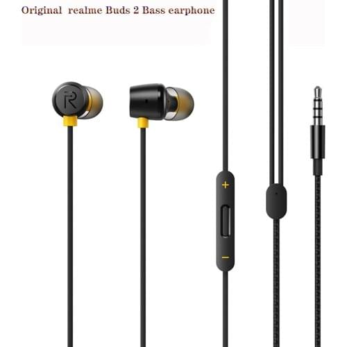 RMA 155 Realme Buds 2 wired-3.5mm Earphones With Mic Earbuds Headphones For Realme 7 6 Pro XT 6S 6i Q3 Pro Q2 GT Neo POCO X3 NFC