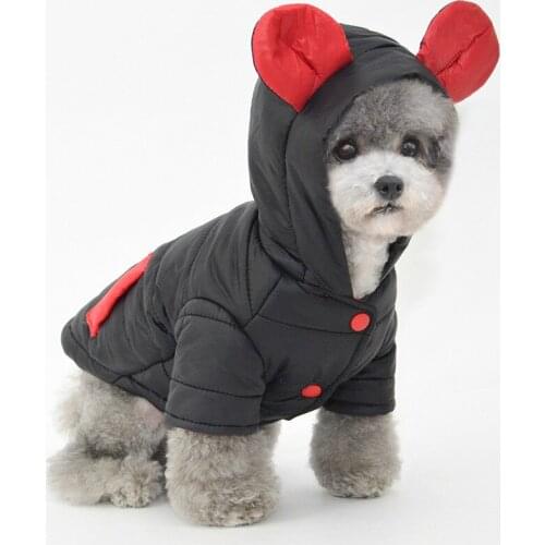 New Winter Dog Hoodie Clothes with Pockets Cotton Warm Dog Clothing for Small Dogs Chihuahua Coat Clothing Puppy Cat Custume