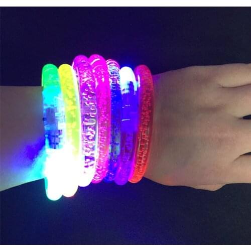 2018 New Gafas Led Led Dance 80pcs/lot Colorful Bracelet Light Flashing Acrylic Glowing Toys Party Decor Supplies Accessories