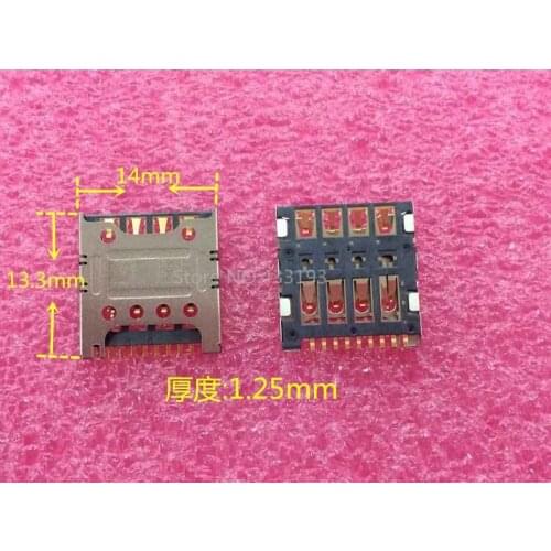 New OEM SIM Card Reader Connector Junctor holder socket slot FOR huawei honor 3C 4C B199 G620 G750 Cell phone10Pcs/lot