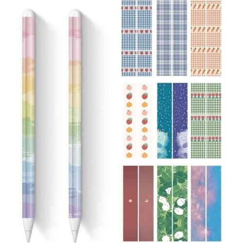 3M PVC Cute Cartoon Bear Sun Moon Flower Fruit Skin Tape Sticker Film Case for Apple Pencil 2 No Fade