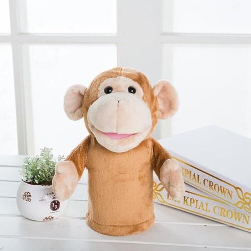 Animal Plush Monkey Hand Puppet Puppets Childhood Kids Cute Soft Toy Story Pretend Playing Dolls Gift For Children, 28CM