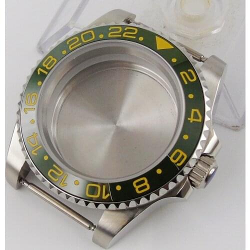 Fit NH35A NH36A ETA 2836 Miyota 8215 MOVEMENT 40mm Accessories Parts Sapphire Glass Green Ceramic Bezel Watch Case