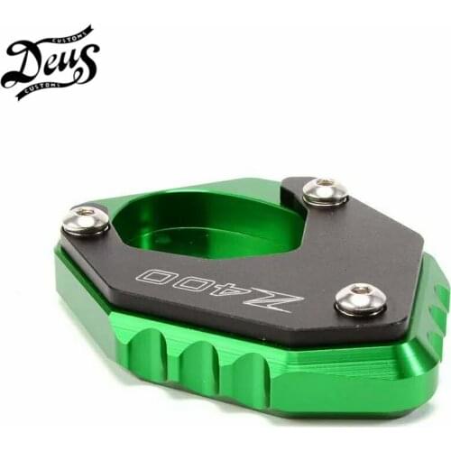 For KAWASAKI Z400 NINJA400 2019 2020 Motorcycles Kickstand Side Stand Extension Pad Enlarge Plate & Oil Filler Cover Plug