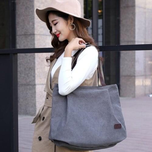 Luxury Brand Womens Canvas Handbags High Quality Female Hobos Shoulder Bags Girls Vintage Hand Bags Ladies Shopper Totes Bolsas
